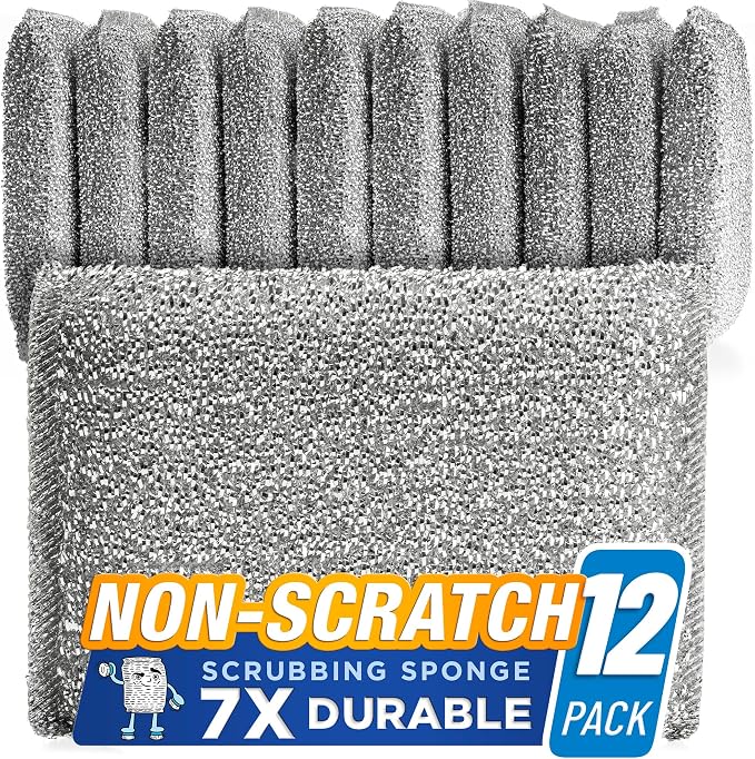 Kitchen Sponges for Dishes, Scouring Pads Non Scratch Scrubbers | Multi-surface by SPONGENATOR