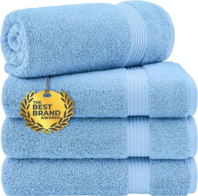 Cotton Paradise 100% Cotton Turkish Towel Set, Soft Absorbent Quick Dry by UNITEDHOMETEXTILE
