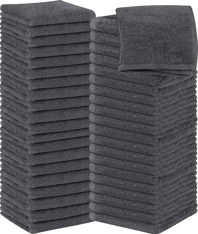 Utopia Towels 60 Pack Washcloths, 12x12 in, 100% Cotton, Fast Drying, Soft Feel by Unknown