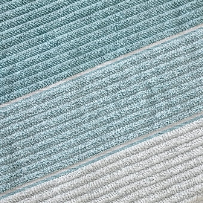SKL Home Planet Ombre Bath Towel, 100% Turkish Cotton, Aqua | 600 GSM weight. - Image 3