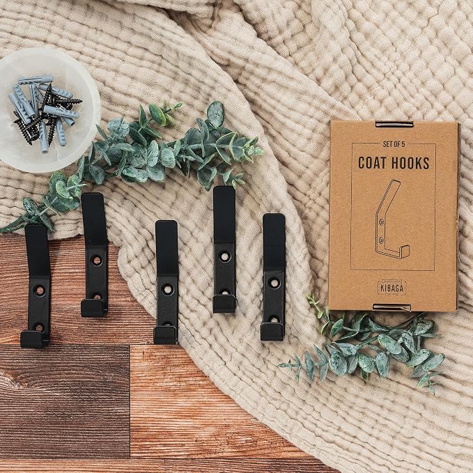 Decorative Coat Hooks Set of 5 for Wall Mount - Image 7