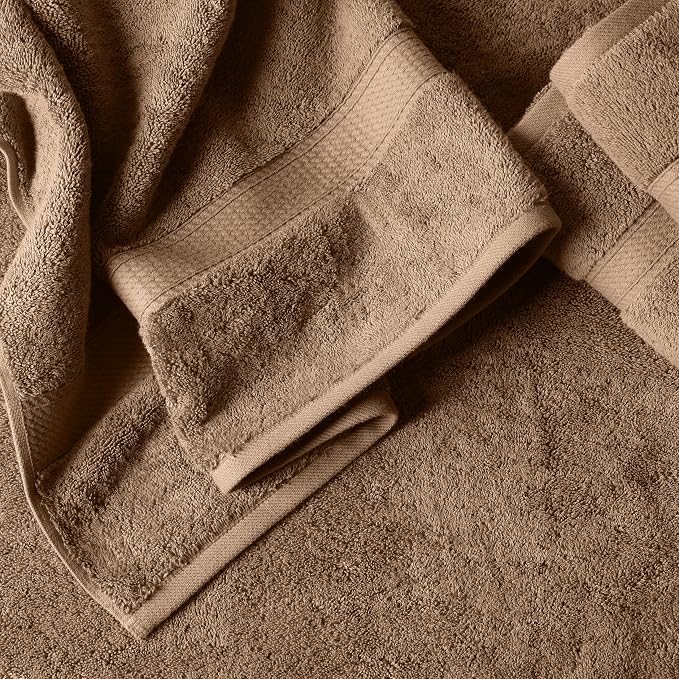 SUPERIOR Egyptian Cotton Ultra Plush & Absorbent, 6 Piece Set, Latte | Quick Dry - Image 3