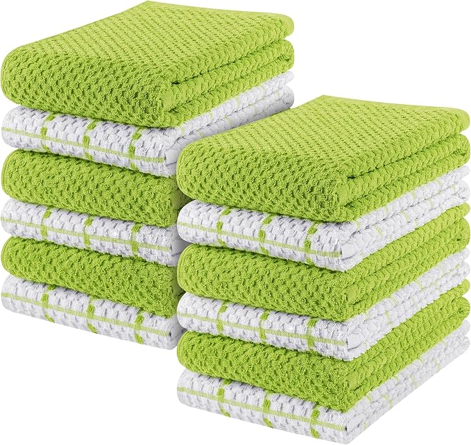 Utopia Towels Kitchen Towels 12 Pack 15x25 Inch Ring Spun Cotton Green | Super by Unknown