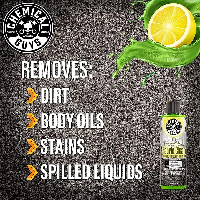 Chemical Guys, Citrus Foaming Fabric & Carpet Cleaner Drill Brush, 16 oz | - Image 8