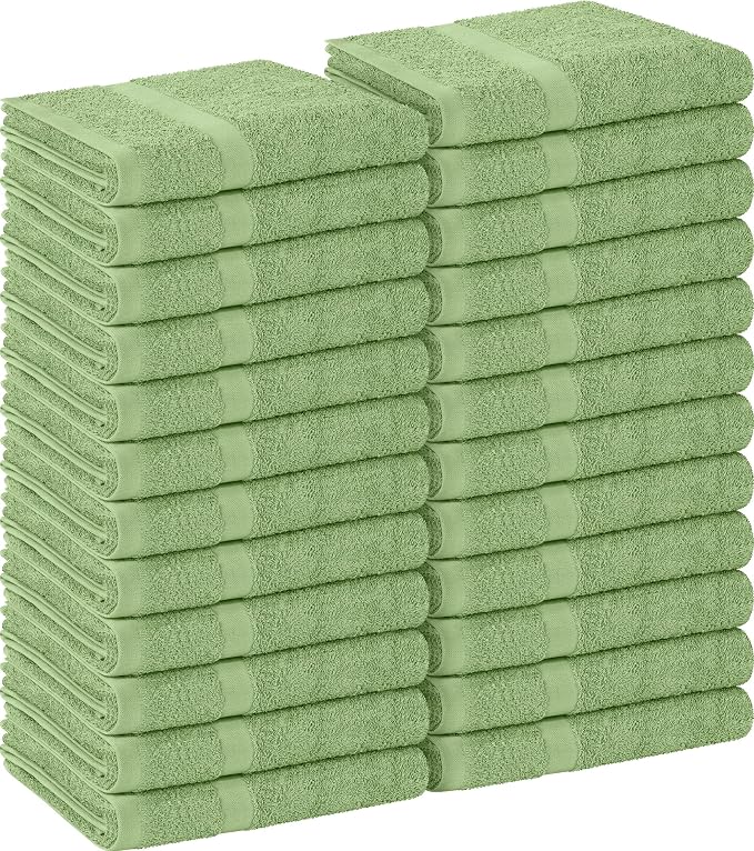Utopia Towels Salon Towels, 16x27 in, 100% Cotton, Sage Green | Highly by Unknown