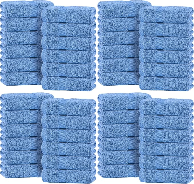 White Classic Light Blue Hand Towels by WhiteClassic