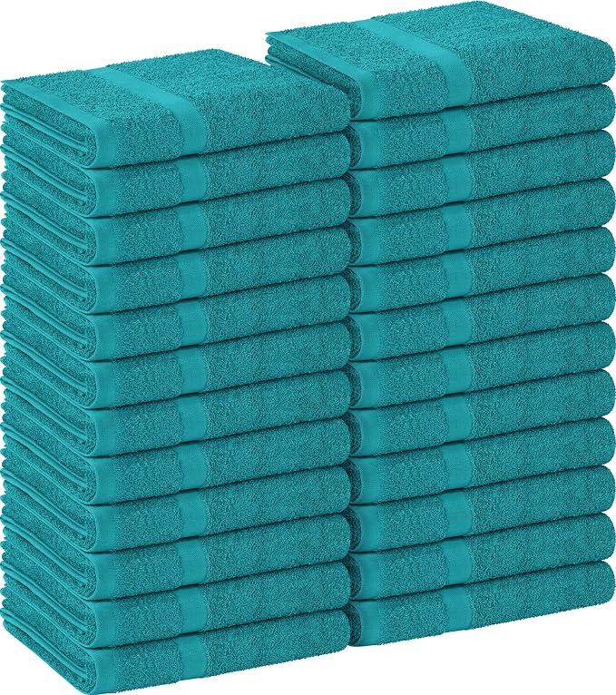 Utopia Towels Salon Towels, 16x27 in, 100% Cotton, Turquoise | Highly Absorbent by Unknown