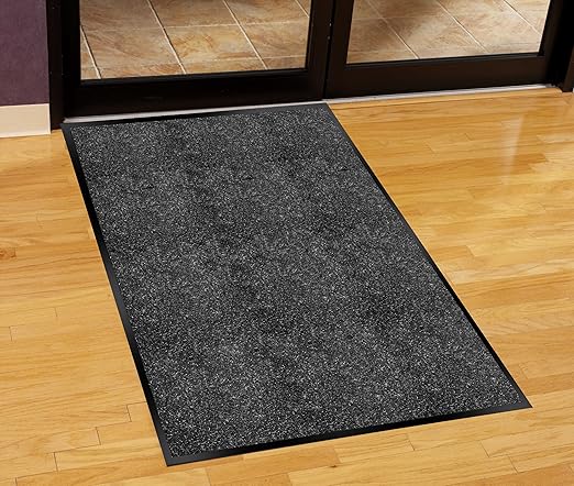 Guardian Silver Series Indoor Walk-Off Floor Mat, Vinyl/Polypropylene, 4'x60', Black