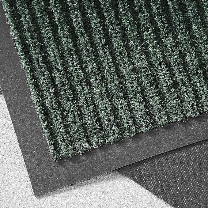Consolidated Plastics Brush Dry Mat - Made in USA, Heavy-Duty Commercial DoorRug for Indoor/Outdoor Entryways, Non-Slip Backing for High-Traffic Areas (4' W x 8 L, Green)