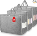 105L Extra Large Storage Bags, Folding Moving Comforter Blanket Storage Bags by Besslly