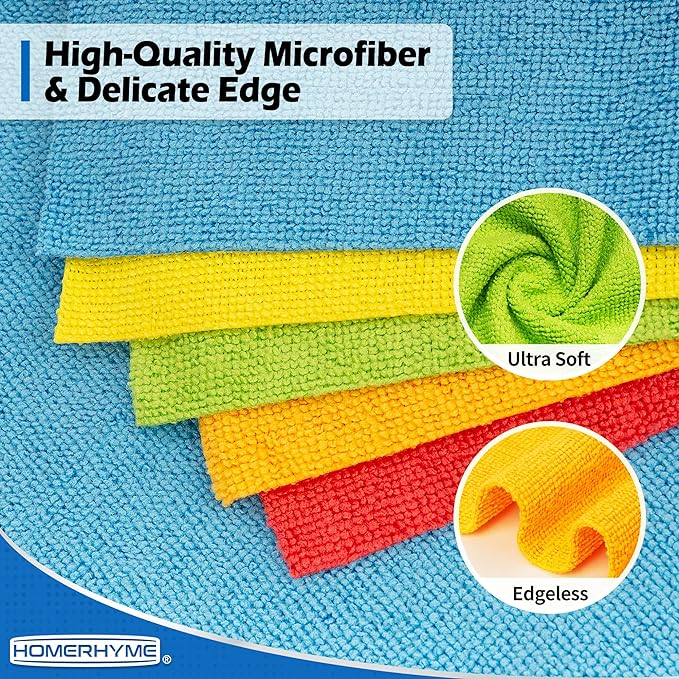 Microfiber Cleaning Cloth, 100 Pack Cleaning Rags Microfiber Towel Bulk - Image 5