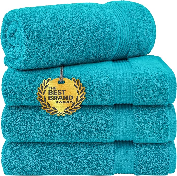 Cotton Paradise 100% Cotton Turkish Towel Set, Soft Absorbent Quick Dry by UNITEDHOMETEXTILE