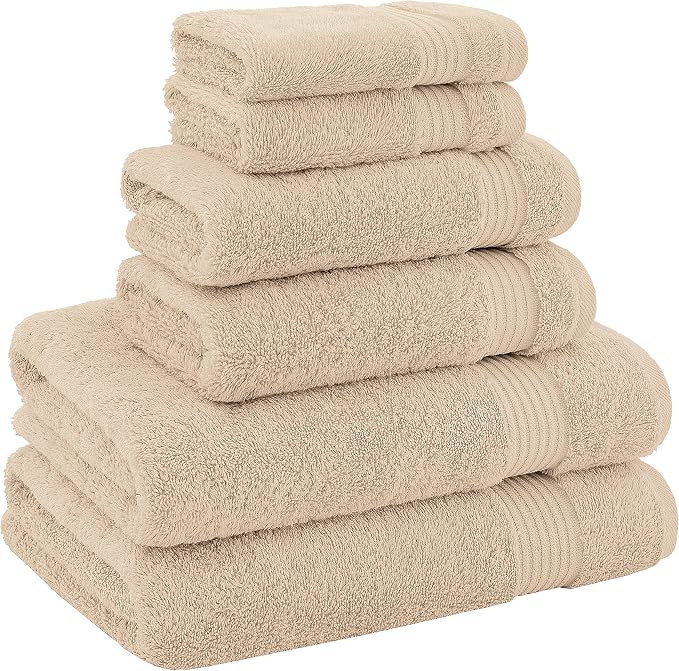 American Veteran 6 Piece Luxury Towel Set, 100% Cotton Turkish Towels - Image 4