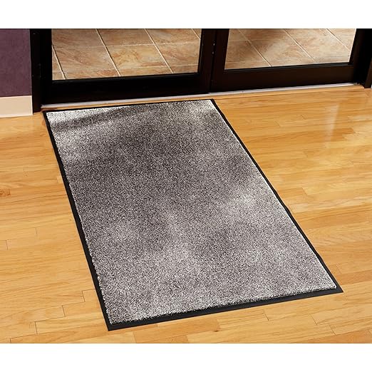 Guardian Silver Series Indoor Walk-Off Floor Mat, Vinyl/Polypropylene, 3'x10', Sable