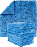 GREEN LIFESTYLE Chamois Cloth Microfiber Cleaning Cloth 6 Pack, Borderless by GreenLifeStyle