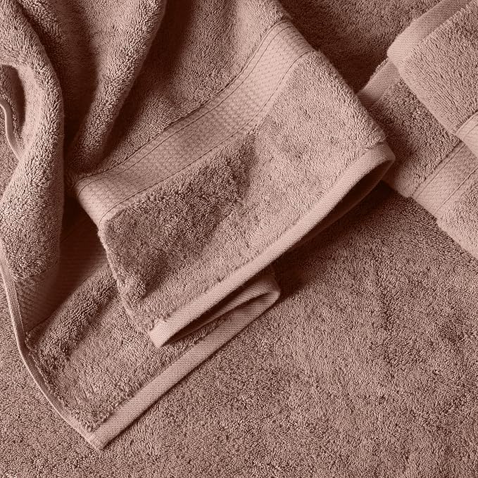 SUPERIOR Egyptian Cotton Ultra Plush & Absorbent, 12 Piece Set, Muted Mauve | - Image 7