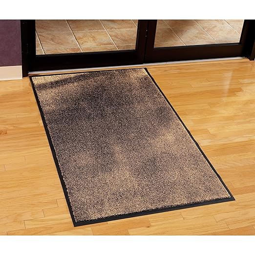 Guardian Silver Series Indoor Walk-Off Floor Mat, Vinyl/Polypropylene, 2'x3', Walnut