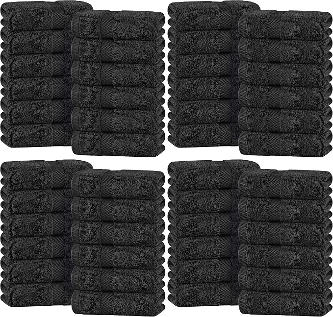 White Classic Black Hand Towels by WhiteClassic