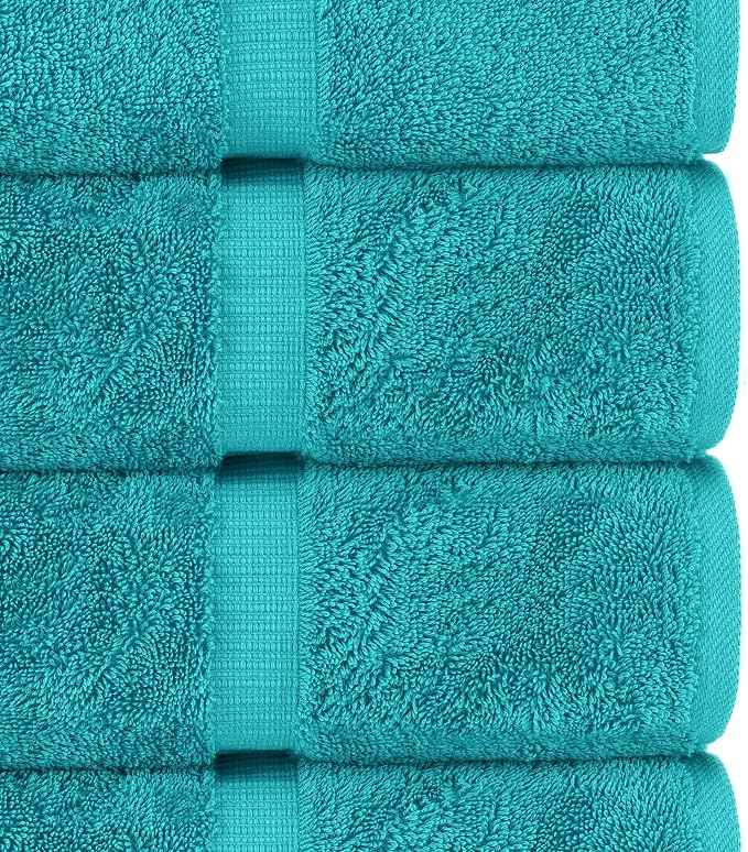 Chakir Turkish Linens 100% Cotton 8-Piece Towel Set, Aqua | Premium Towel Set - Image 4