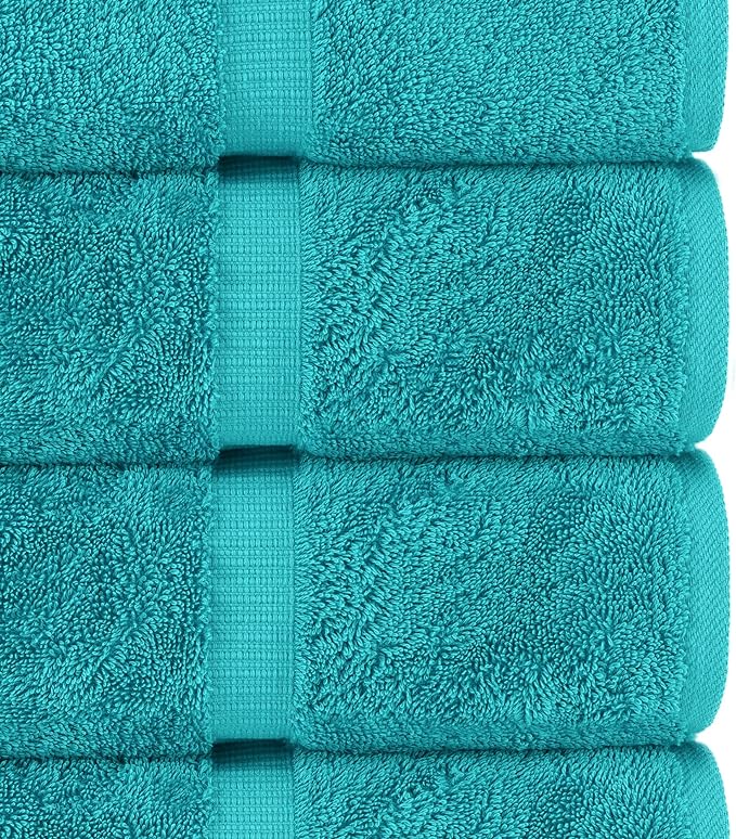 Chakir Turkish Linens 100% Cotton 6-Piece Towel Set, Aqua | Premium Turkish - Image 4