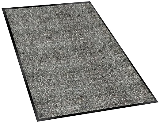 Guardian Silver Series Indoor Walk-Off Floor Mat, Vinyl/Polypropylene, 3'x4', Charcoal