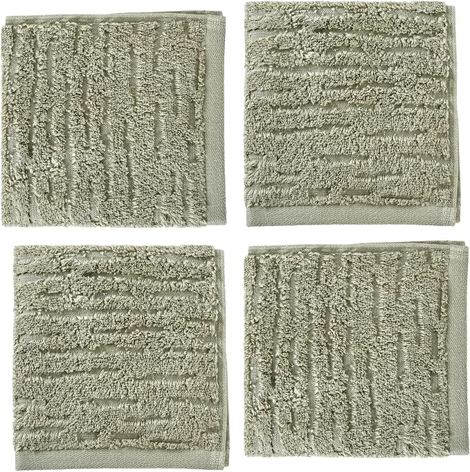 SKL Home CloudSoft Washcloth Set, 100% Cotton Luxury, Sage | Premium spa-level - Image 3