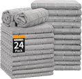 Hand Towels for Bathroom, 24 Pack 25''*15'' Microfiber Grey Bath Hand Towels by HOMERHYME