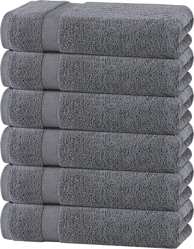 White Classic Wealuxe Grey Towels by WhiteClassic