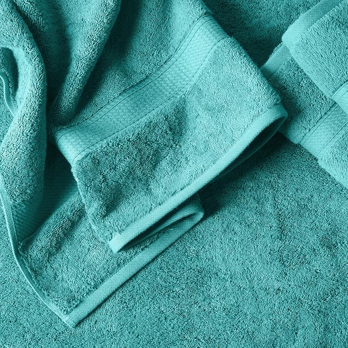 SUPERIOR Egyptian Cotton Ultra Plush & Absorbent, 6 Piece Set, Turquoise | - Image 3