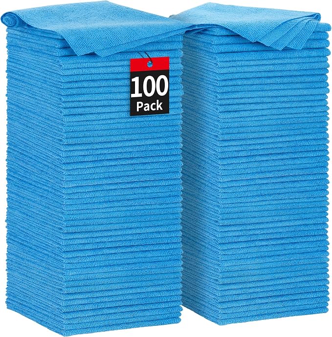 Shop Towels, 100 Pack Microfiber Towels by HOMERHYME