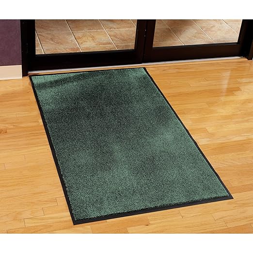 Guardian Silver Series Indoor Walk-Off Floor Mat, Vinyl/Polypropylene, 3'x5', Green